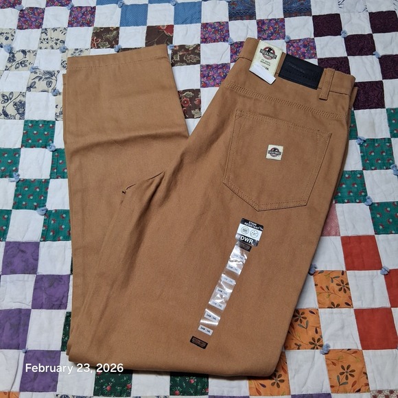 Field & Forest Other - NWT Field & Forest Brown Duck Canvas Pants Size 34x34 Stain Resistant Straight